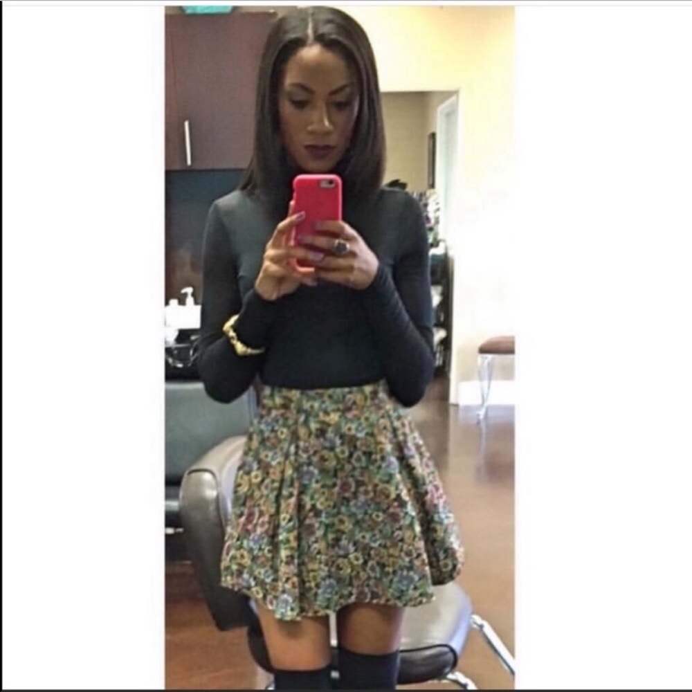 Bcbgeneration Floral Skater Skirt